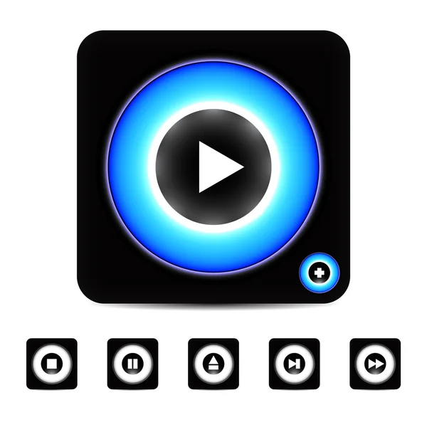 Ícones do jogador, botão — Fotografia de Stock