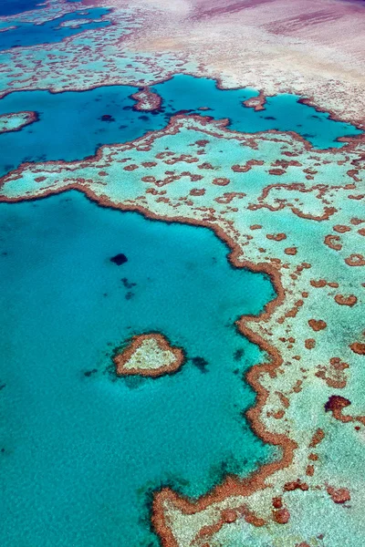 Corazón de arrecife Whitsundays Aerial — Foto de Stock