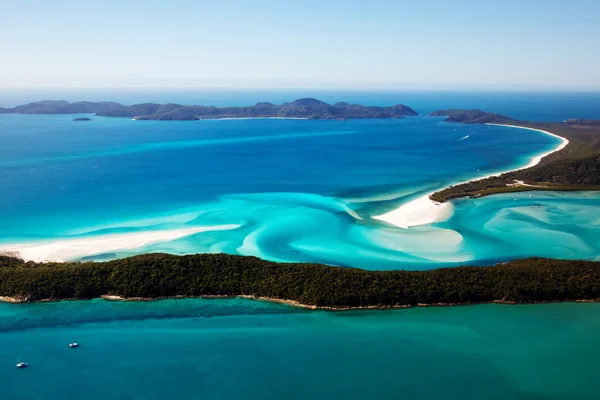 Letecká whitehaven beach whitsundays — Stock fotografie