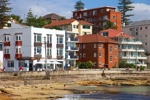 Manly beach pobřeží budovy — Stock fotografie