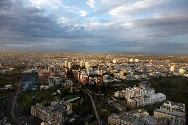 Melbourne byens skyline - Stock-foto