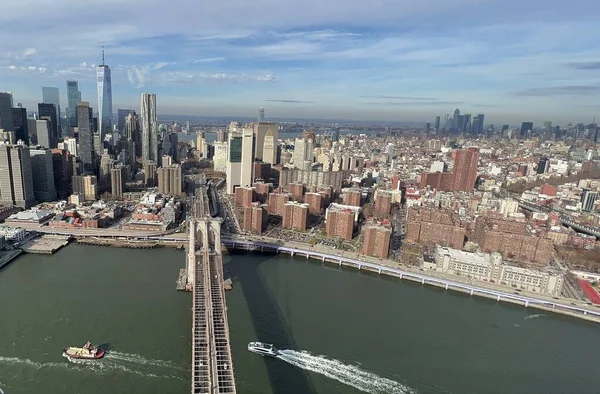 Нью Йорк Сша Декабря 2021 Года Воздушный Вид Небоскребов Манхэттене — стоковое фото