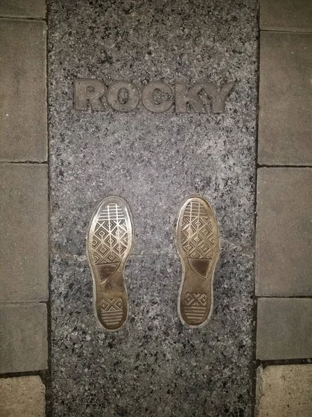 Philadelphia Pennsylvania Usa December 2021 Famous Rocky Balboa Steps Museum — Stockfoto
