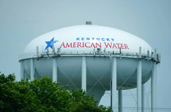 Lexington Kentucky August 2021 Large Water Tower Kentucky American Water — стоковое фото