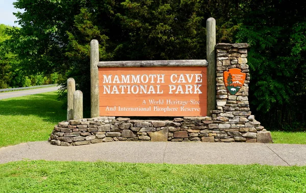 Kentucky August 2021 Sign Entrance Historic Mammoth Cave National Park — Stockfoto