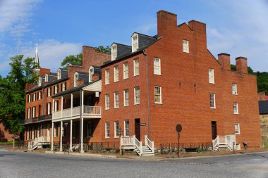 Harpers Ferry, West Virginia, U.S.A - August 22, 2021 - A red brick building during the day