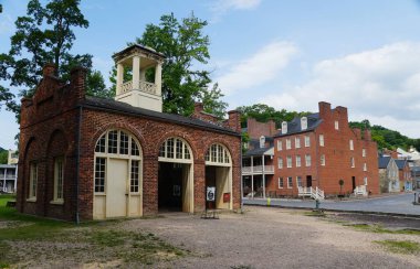 Harpers Ferry, West Virginia, U.S.A - August 22, 2021 - The view of the John Brown's Fort on a summer day