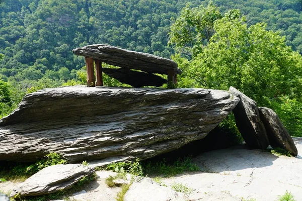 Famoso Jefferson Rock Perto Harpers Ferry Virgínia Ocidental Eua — Fotografia de Stock