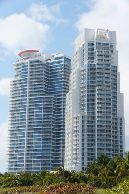 Miami Beach, Florida - 18 Şubat 2022 Sahil Otelleri, tatil beldeleri ve konutlar