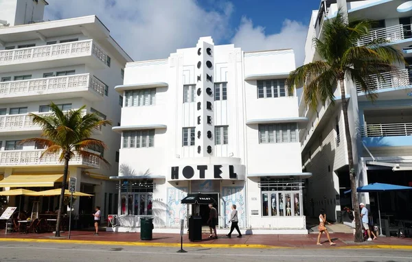 South Beach Miami Florida Usa Februar 2022 Das Weiße Gebäude — Stockfoto