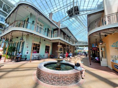 Nashville, Tennessee, U.S.A - June 26, 2022 - The shopping area inside of Gaylord Opryland Resort and Convention Center