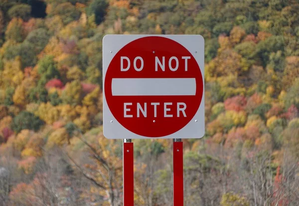 Kirkwood New York October 2022 Enter Road Sign Background Fall — Stock Photo, Image