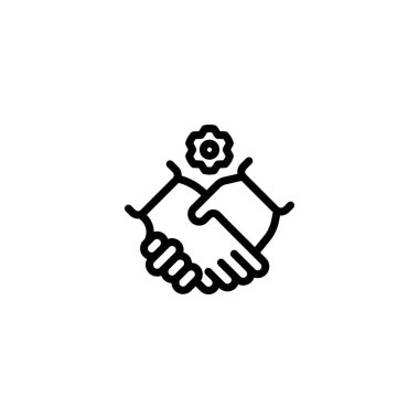 Dijital İş Tokalaşması Ekonomik Taslak Simge, Logo ve İllüstrasyon