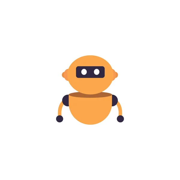 Piccolo Robot Computer Outline Icona Logo Illustrazione — Vettoriale Stock