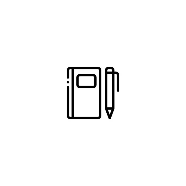 Записках Записки Книга Журналу Outline Icon Logo Illustration — стоковий вектор