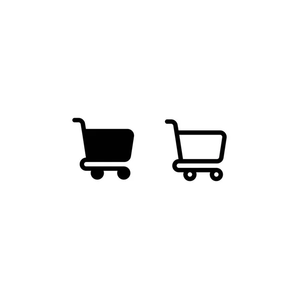 Carrinho Compras Trolley Ícone Logotipo Ilustração —  Vetores de Stock