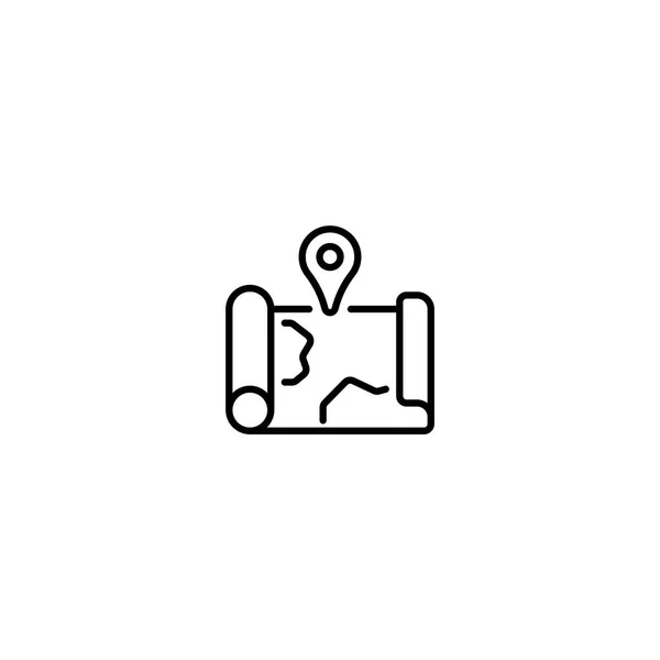 地図Gps位置情報ゲーム概要アイコン イラスト — ストックベクタ