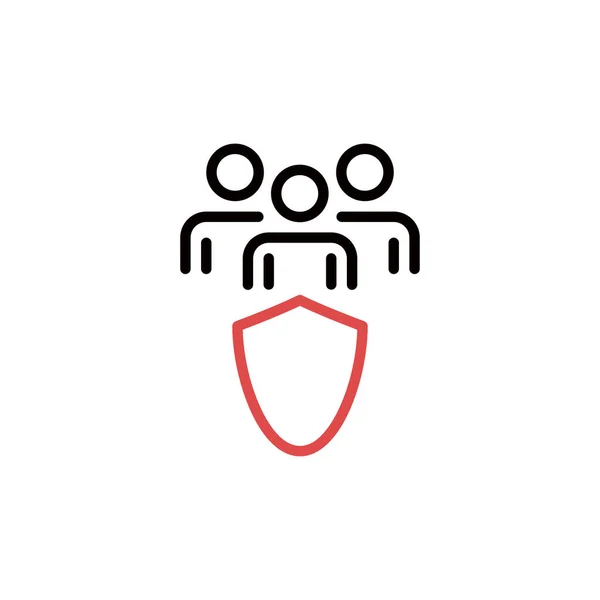 Особиста Гарантія Безпеки Начерки Піктограми Логотипу Ілюстрації — стоковий вектор