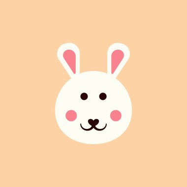 Tavşan tavşan cony Düz Simge, Logo ve illüstrasyon