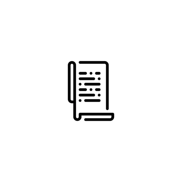 Διάταγμα Έγγραφο Περίγραμμα Εικονίδιο Λογότυπο Και Εικονογράφηση — Διανυσματικό Αρχείο