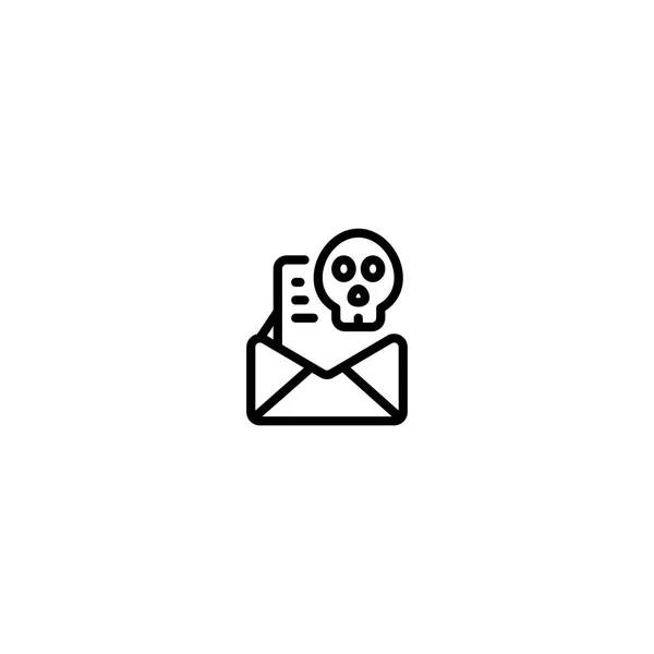 Email Spam Hacker Έγκλημα Συνοπτική Εικόνα Λογότυπο Και Εικονογράφηση — Διανυσματικό Αρχείο