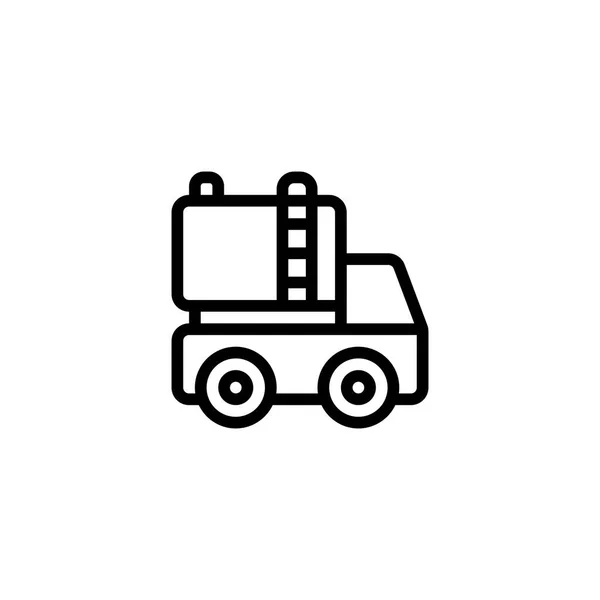 Container Gás Combustível Transporte Truck Esboço Ícone Estilo Ilustração —  Vetores de Stock