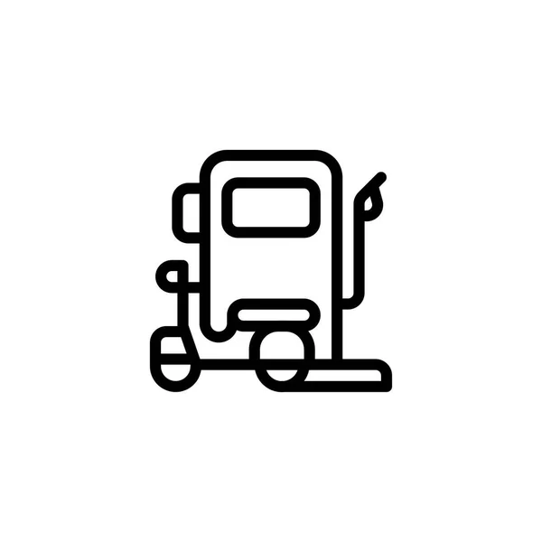 Ikona Ilustracja Stylu Stacji Paliw Motocyklowych — Wektor stockowy