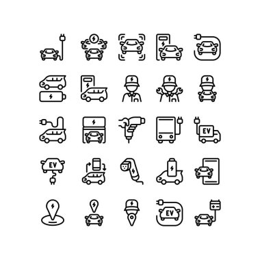 Elektrikli Araç Taslak Simgesi, Logo ve İllüstrasyon