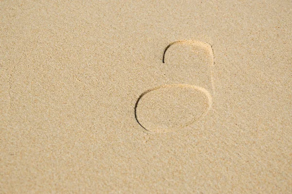Huella en una playa — Foto de Stock