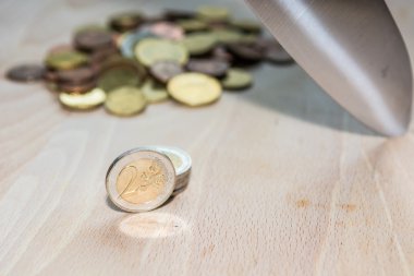 Euro coins kesme bıçağı