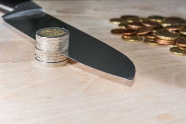 Euro coins kesme bıçağı