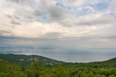 Bay bulutlu gökyüzü manzara