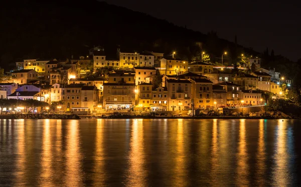 Mediterranean sea town at night — Stock Photo, Image