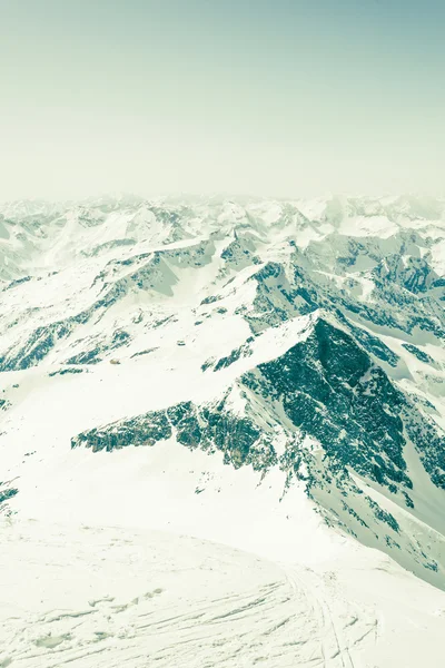 Mountain slope with tracks — Stock Photo, Image