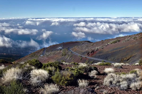 Parque Nacional Del Teide Tenerife Vista Sobre Montaña Cenizas Volcánicas — Foto de Stock