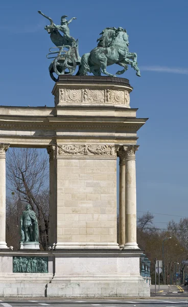 Heroes' Square war rider — Stock Photo, Image