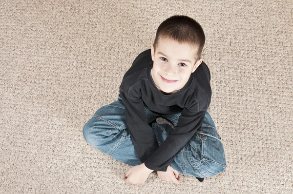 Smiling boy top view — Stock Photo, Image