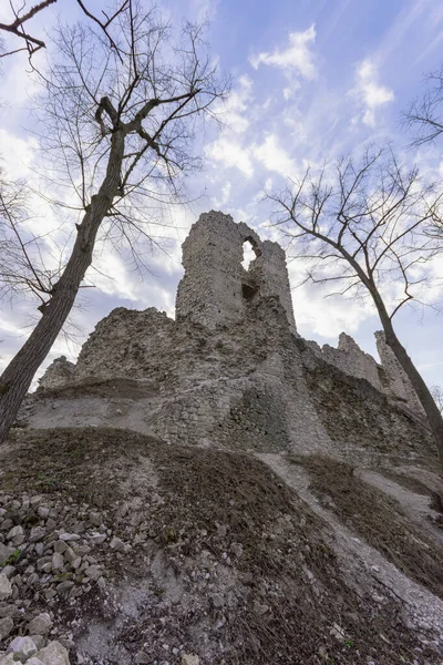 Detaily Zničeného Hradu Vitany Vertes Mountains Maďarsko — Stock fotografie