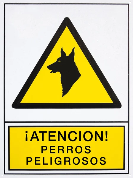 Attention! dangerous dogs — Stock Photo, Image