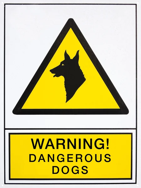 Varování! nebezpečných psů — Stock fotografie