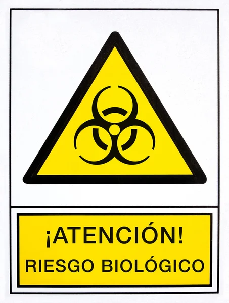 Achtung Biohazard-Signal — Stockfoto