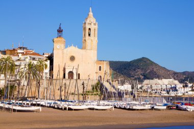 sitges şehrinde sant bertomeu ve santa tecla Kilisesi