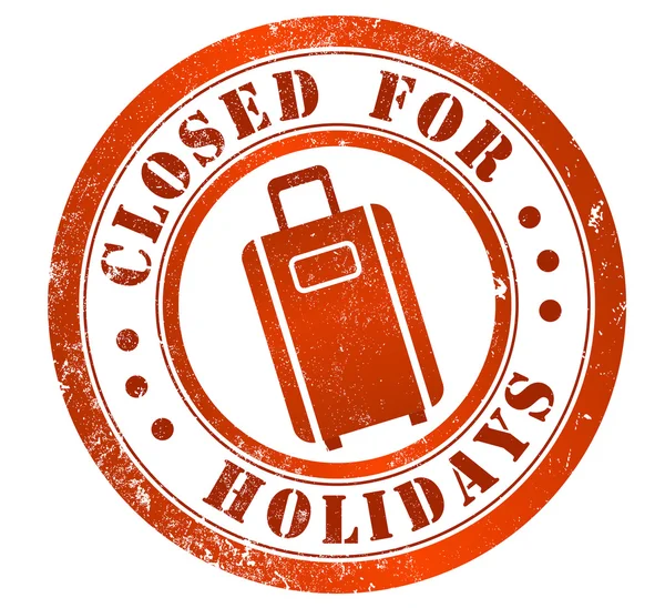 Closed for holidays stamp — Stock Photo, Image