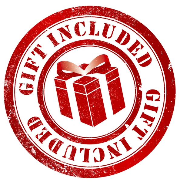 Gift included stamp — Stock Photo, Image
