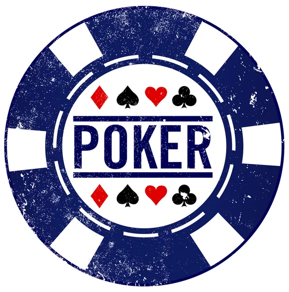 Poker chip pieczęć — Zdjęcie stockowe