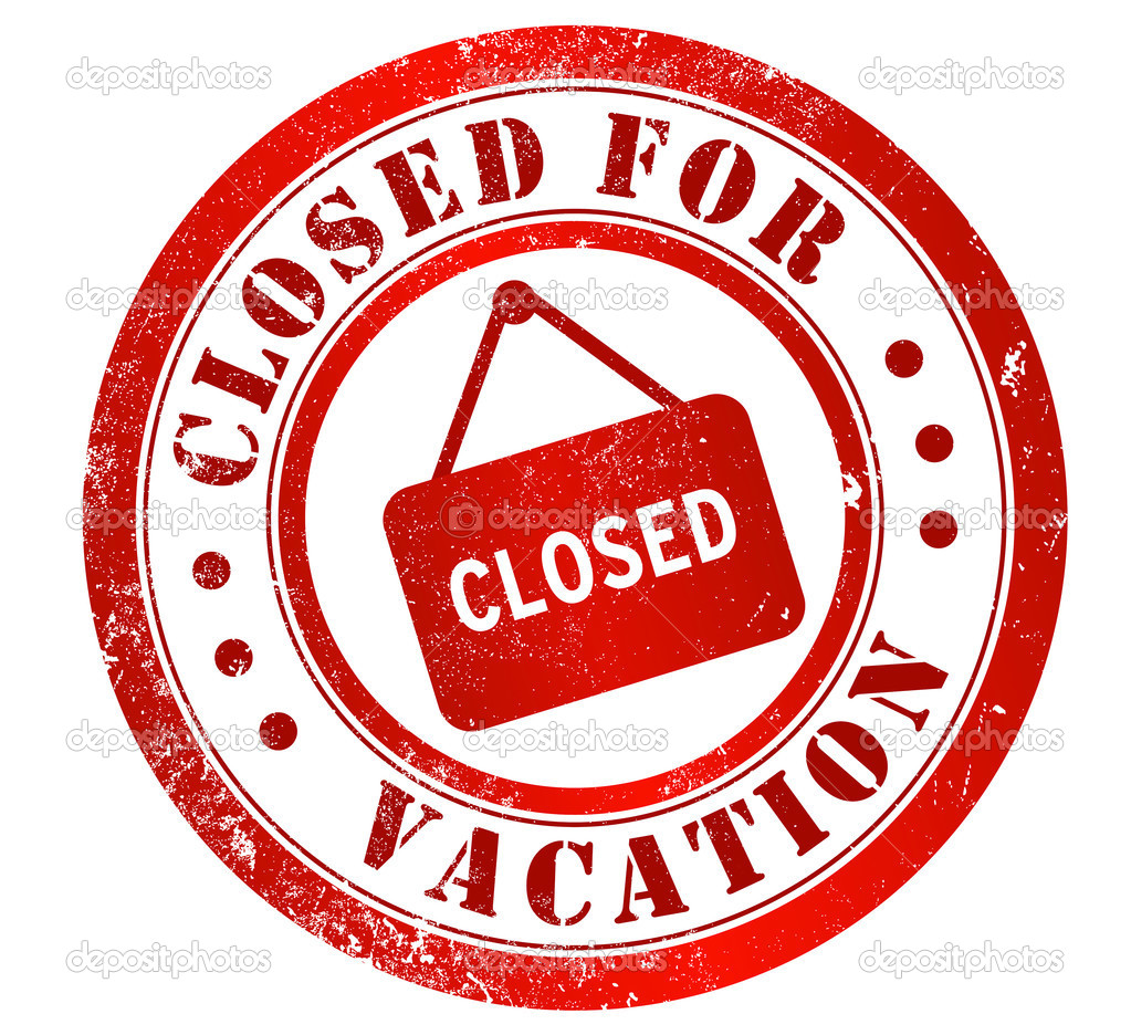 closed for vacation stamp — Stock Photo © pepj #27874601