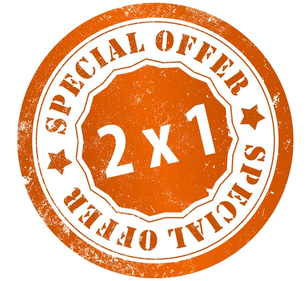 Special offer 2x1 stamp — Stock Photo, Image