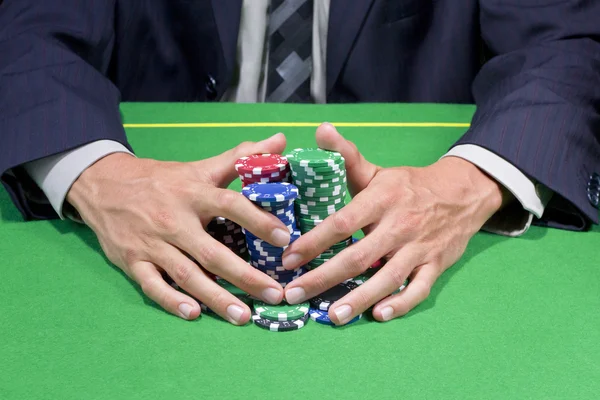 Poker vinnande Stockbild