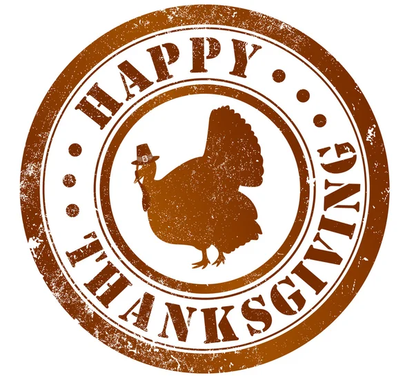Happy thanksgiving stämpel — Stockfoto