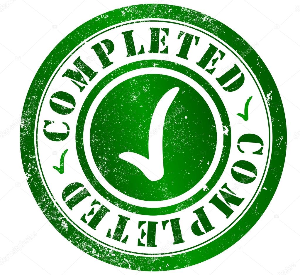 Completed stamp — Stock Photo © pepj #33774361